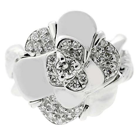 chanel diamond ring price|chanel interlocking ring.